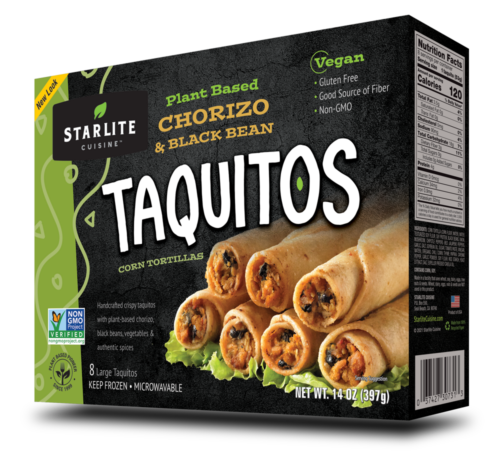 Vegan Chorizo and Black Bean Style Taquitos