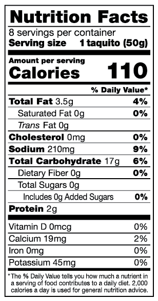 Potato Jalapeno Nutritional Facts