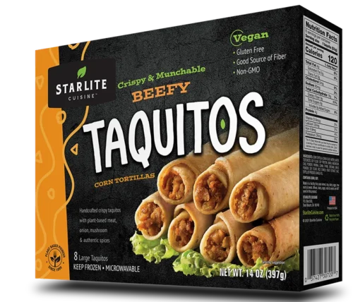Starlite Cuisine Beefy Taquitos - vegan gluten-free